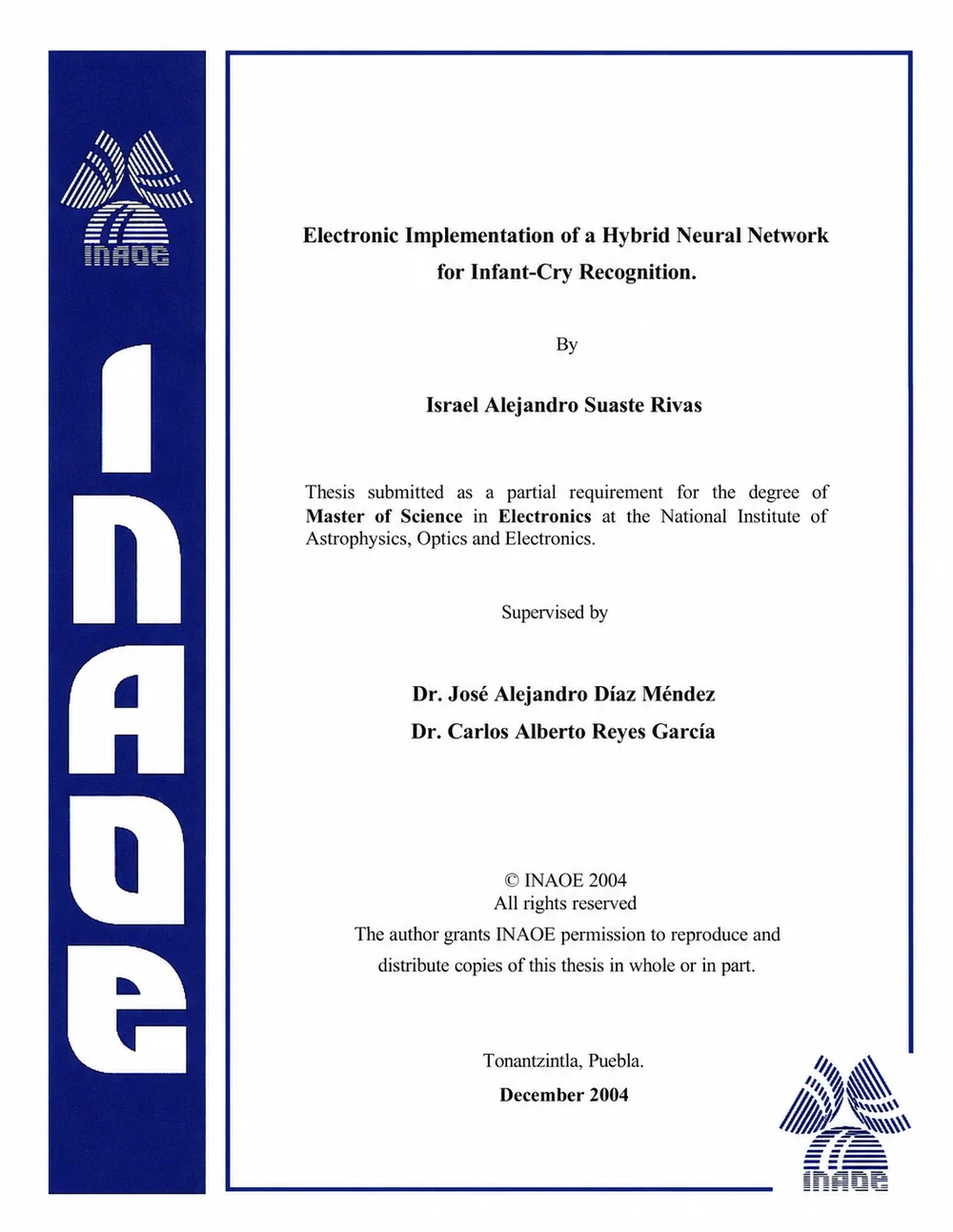 English translation of the master’s thesis cover
